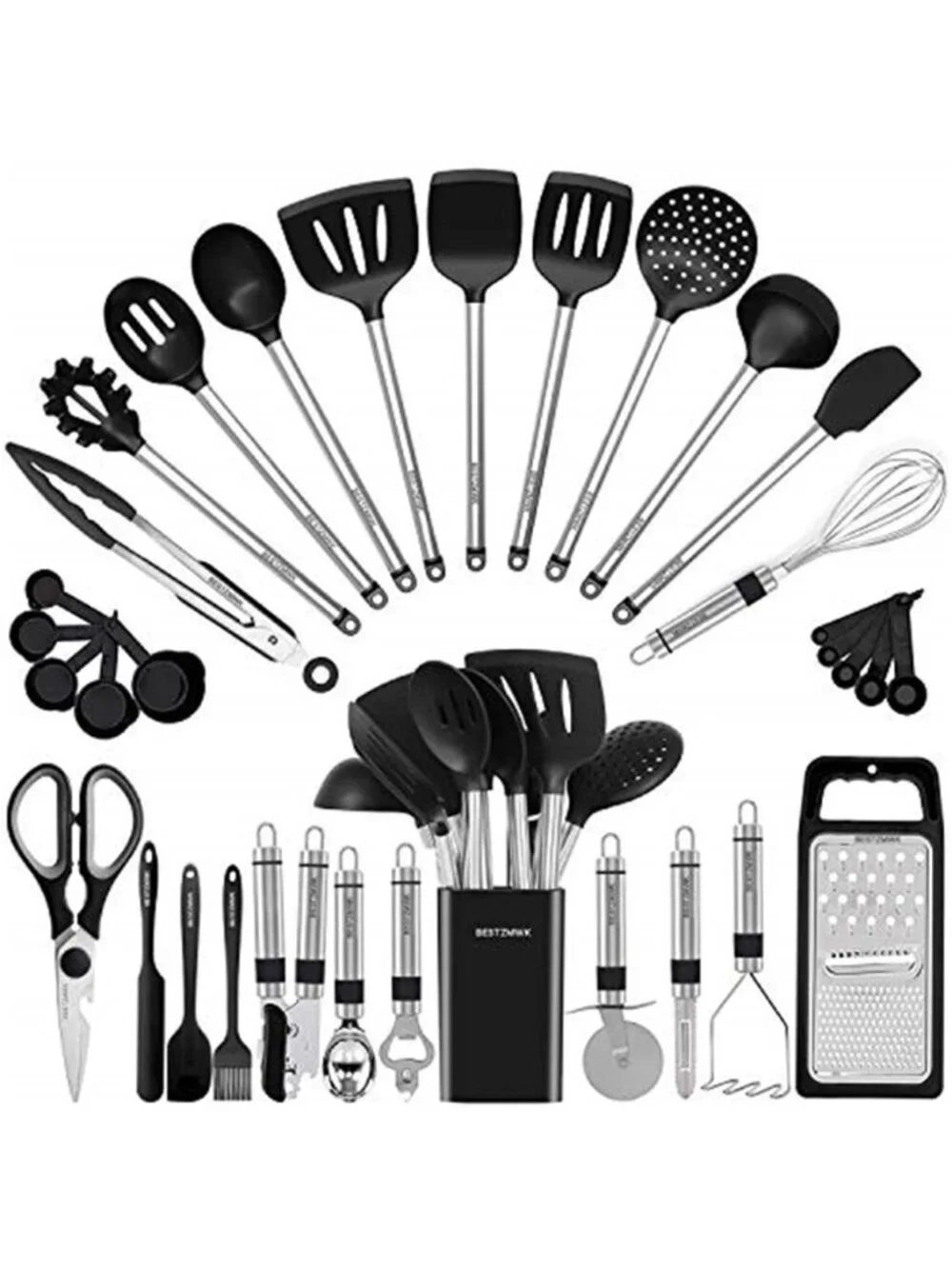 Kitchen Utensil Set-Silicone Cooking Utensils-33 Kitchen Gadgets & Spoons for